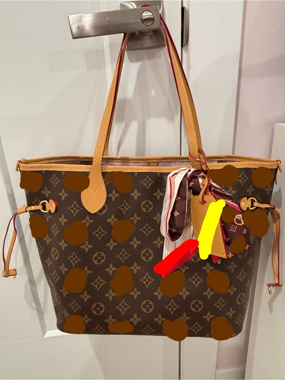 Brown Monogram Canvas Tote Bag